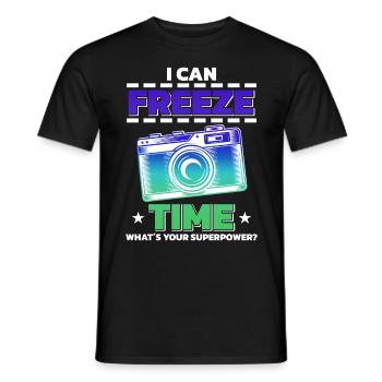 Photographie Photo Photographe Photographes! Photographes - T-shirt homme - noir - Devant - AI Model Male 178 light (178cm)