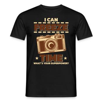 Photographie Photo Photographe Photographes! Photographes - T-shirt homme - noir - Devant - AI Model Male 178 light (178cm)