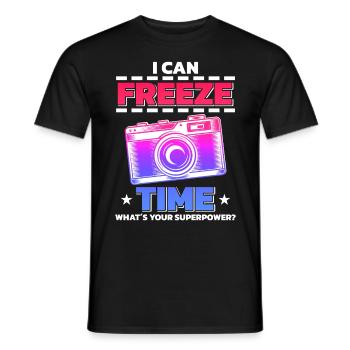 Photographie Photo Photographe Photographes! Photographes - T-shirt homme - noir - Devant - AI Model Male 178 light (178cm)