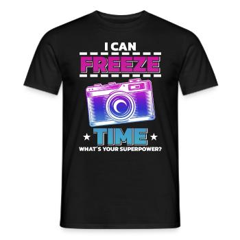 Photographie Photo Photographe Photographes! Photographes - T-shirt homme - noir - Devant - AI Model Male 178 light (178cm)