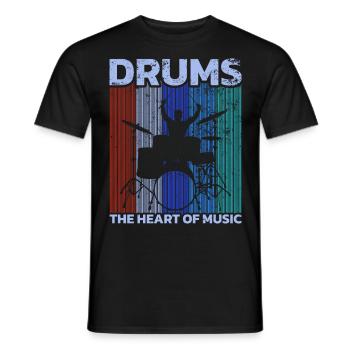 Drummers Drummers Drummers Drummers - Men's T-Shirt - black - Front - AI Model Male 178 light (178cm)