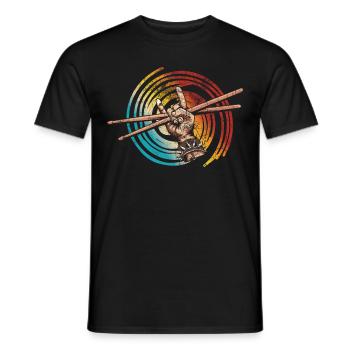 Drummers Drummers Drummers Drummers - Men's T-Shirt - black - Front - AI Model Male 178 light (178cm)