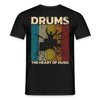 Drummers Drummers Drummers Drummers - Men's T-Shirt - black - Front - AI Model Male 178 light (178cm)