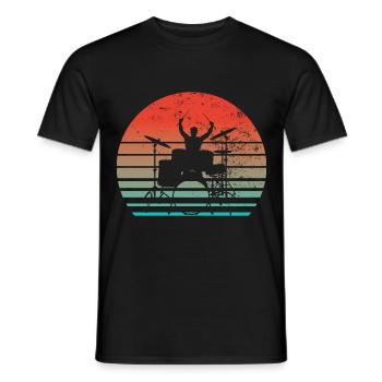 Batteristi Batteristi Batteristi Batteristi - T-shirt uomo - nero - Fronte - AI Model Male 178 light (178cm)