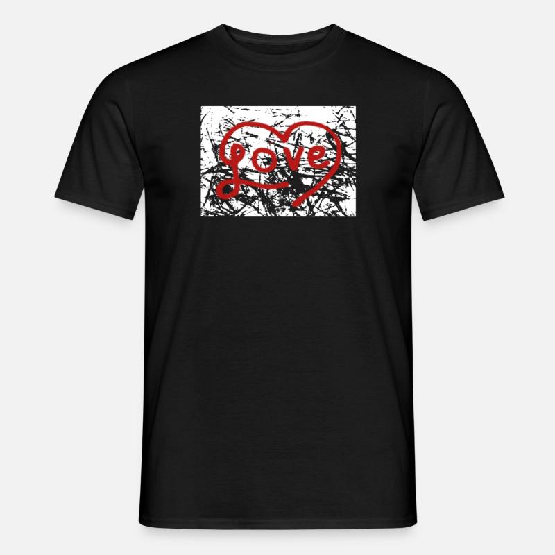 Liebe - Männer T-Shirt - Schwarz