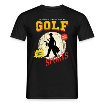 Golf Golf Golfer Sport Hobby Club Vintage - Men's T-Shirt - black - Front - AI Model Male 178 light (178cm)