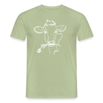 Kuh, Kühe, Milchkuh, Bauernhof, Farmtiere - Männer T-Shirt - Sage - Vorne - AI Model Male 178 light (178cm)