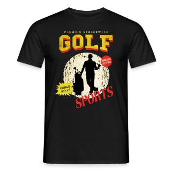 Golf Golf Golfer Sport Hobby Club Vintage - Men's T-Shirt - black - Front - AI Model Male 178 light (178cm)