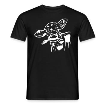 Vache, vaches, vache laitière, ferme, animaux de ferme - T-shirt homme - noir - Devant - AI Model Male 178 light (178cm)