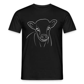 Vache, vaches, vache laitière, ferme, animaux de ferme - T-shirt homme - noir - Devant - AI Model Male 178 light (178cm)