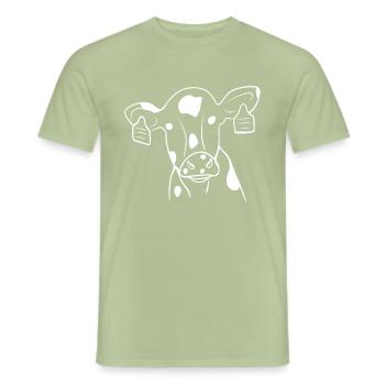 Kuh, Kühe, Milchkuh, Bauernhof, Farmtiere - Männer T-Shirt - Sage - Vorne - AI Model Male 178 light (178cm)