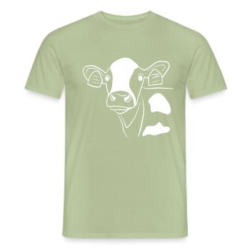 Kuh, Kühe, Milchkuh, Bauernhof, Farmtiere - Männer T-Shirt - Sage - Vorne - AI Model Male 178 light (178cm)