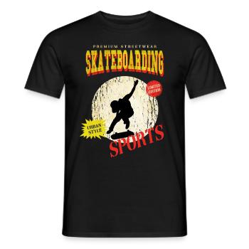 Skateboarding Skate Skater Skateboard Sk8 Vintage - T-shirt homme - noir - Devant - AI Model Male 178 light (178cm)