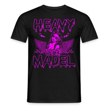 Biker Rocker, Heavy Rock, Punk, Hard Girl Metal - Männer T-Shirt - Schwarz - Vorne - AI Model Male 178 light (178cm)