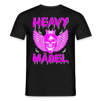 Biker Rocker, Heavy Rock, Punk, Hard Girl Metal - Männer T-Shirt - Schwarz - Vorne - AI Model Male 178 light (178cm)