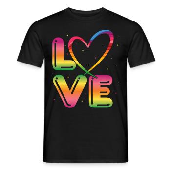 80s Retro CostumeTheme Party Costume 90s Party - Men's T-Shirt - black - Front - AI Model Male 178 light (178cm)
