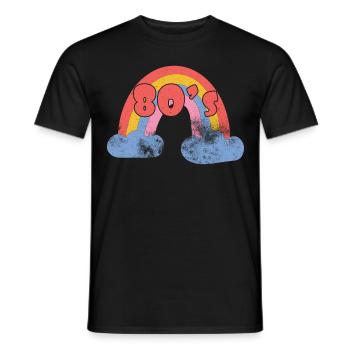 80s Retro CostumeTheme Party Costume 90s Party - Men's T-Shirt - black - Front - AI Model Male 178 light (178cm)