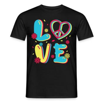 80s Retro CostumeTheme Party Costume 90s Party - Men's T-Shirt - black - Front - AI Model Male 178 light (178cm)