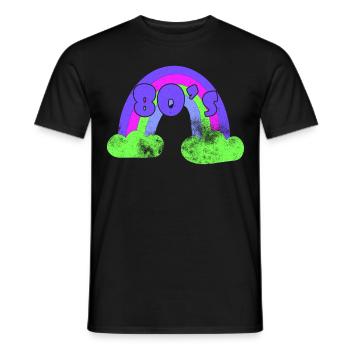 80s Retro CostumeTheme Party Costume 90s Party - Men's T-Shirt - black - Front - AI Model Male 178 light (178cm)