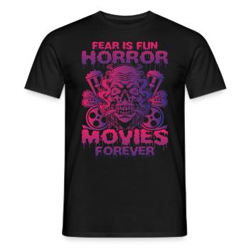 Zombie Horror Horror Film Festival + Halloween - Men's T-Shirt - black - Front - AI Model Male 178 light (178cm)