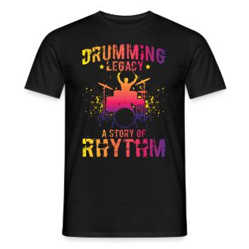 Drummers Drummers Drummers Drummers - Men's T-Shirt - black - Front - AI Model Male 178 light (178cm)