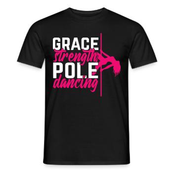 Pole Dance Dancer, Pole Dance, Pole Dancing - Men's T-Shirt - black - Front - AI Model Male 178 light (178cm)