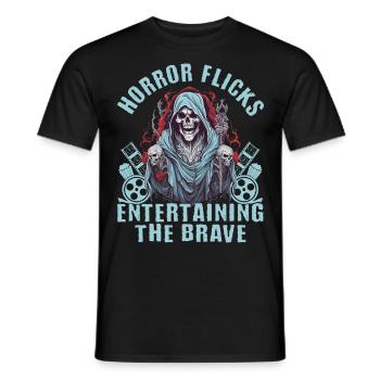 Zombie Horror Horror Film Festival + Halloween - Men's T-Shirt - black - Front - AI Model Male 178 light (178cm)