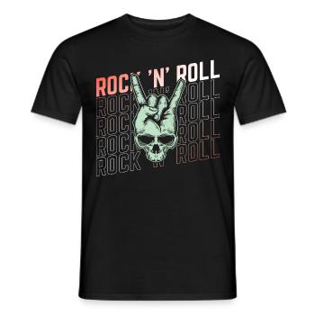 Rock 'n' Roll Music, Dancing, Concert, Festival - Men's T-Shirt - black - Front - AI Model Male 178 light (178cm)