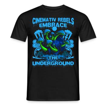 Underground Film, Independent Cinema, Horror - Männer T-Shirt - Schwarz - Vorne - AI Model Male 178 light (178cm)