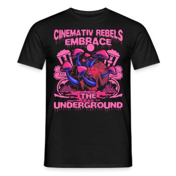 Underground Film, Independent Cinema, Horror - Männer T-Shirt - Schwarz - Vorne - AI Model Male 178 light (178cm)