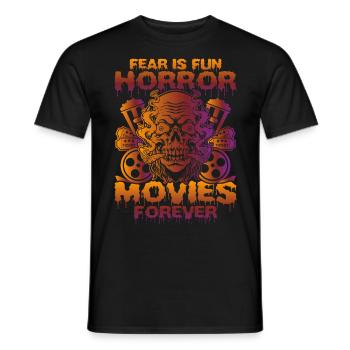 Zombie Horror Horror Film Festival + Halloween - Men's T-Shirt - black - Front - AI Model Male 178 light (178cm)