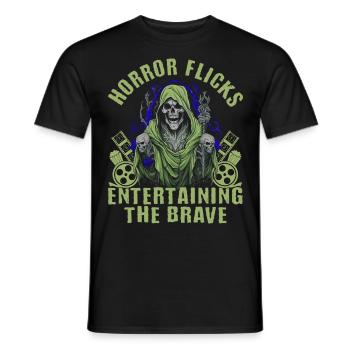Zombie Horror Horror Film Festival + Halloween - Men's T-Shirt - black - Front - AI Model Male 178 light (178cm)