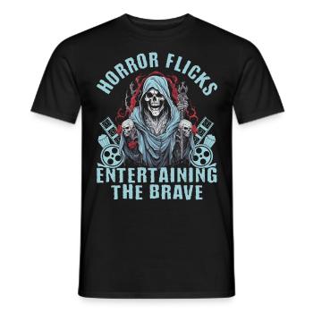 Zombie Horror Horror Film Festival + Halloween - Men's T-Shirt - black - Front - AI Model Male 178 light (178cm)