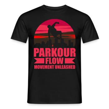 Parkour, Freerunning, Street Workout, Acrobatic - Männer T-Shirt - Schwarz - Vorne - AI Model Male 178 light (178cm)