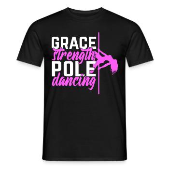 Pole Dance Dancer, Pole Dance, Pole Dancing - Men's T-Shirt - black - Front - AI Model Male 178 light (178cm)