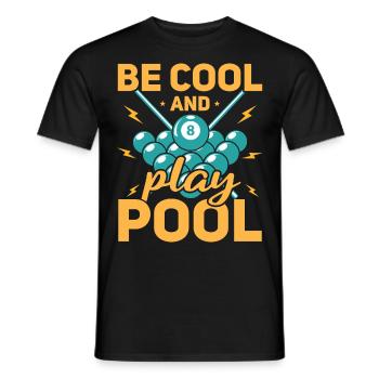 Billiard Poolbillard Snooker Verein Club Billard - Männer T-Shirt - Schwarz - Vorne - AI Model Male 178 light (178cm)