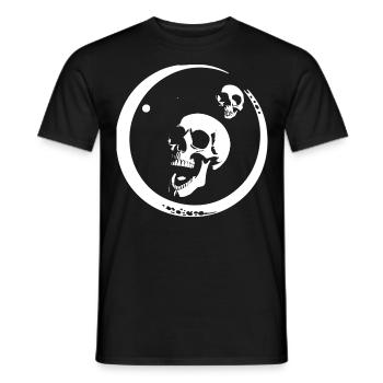 Horror Skull Skull Art Skull Gothic Heavy Metal - Men's T-Shirt - black - Front - AI Model Male 178 light (178cm)
