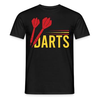 Club de sport de fléchettes, jeu de fléchettes, fléchettes de sport Pfeil - T-shirt homme - noir - Devant - AI Model Male 178 light (178cm)