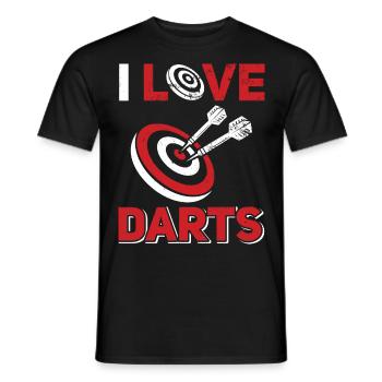 Darts Sport Verein, Dartscheibe, Pfeil Sport Dart - Männer T-Shirt - Schwarz - Vorne - AI Model Male 178 light (178cm)