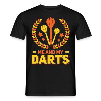 Club de sport de fléchettes, jeu de fléchettes, fléchettes de sport Pfeil - T-shirt homme - noir - Devant - AI Model Male 178 light (178cm)