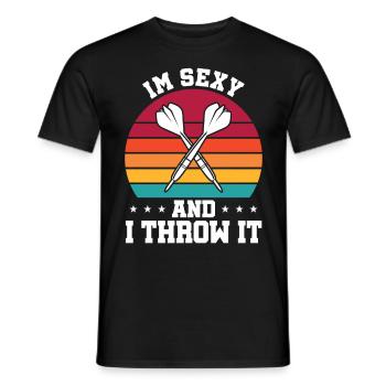 Club de sport de fléchettes, jeu de fléchettes, fléchettes de sport Pfeil - T-shirt homme - noir - Devant - AI Model Male 178 light (178cm)