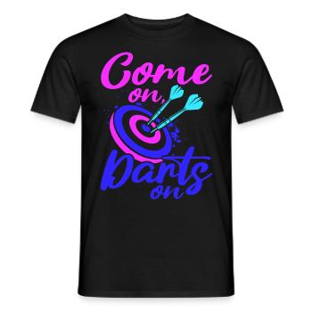 Club de sport de fléchettes, jeu de fléchettes, fléchettes de sport Pfeil - T-shirt homme - noir - Devant - AI Model Male 178 light (178cm)