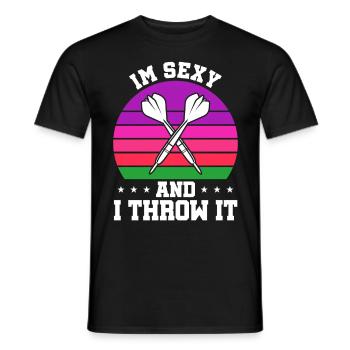 Club de sport de fléchettes, jeu de fléchettes, fléchettes de sport Pfeil - T-shirt homme - noir - Devant - AI Model Male 178 light (178cm)