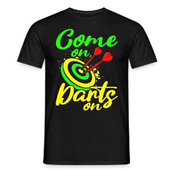Club de sport de fléchettes, jeu de fléchettes, fléchettes de sport Pfeil - T-shirt homme - noir - Devant - AI Model Male 178 light (178cm)