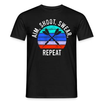 Club de sport de fléchettes, jeu de fléchettes, fléchettes de sport Pfeil - T-shirt homme - noir - Devant - AI Model Male 178 light (178cm)