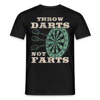 Club de sport de fléchettes, jeu de fléchettes, fléchettes de sport Pfeil - T-shirt homme - noir - Devant - AI Model Male 178 light (178cm)