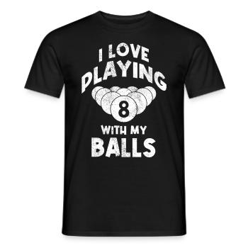 Billiard Poolbillard Snooker Verein Club Billard - Männer T-Shirt - Schwarz - Vorne - AI Model Male 178 light (178cm)