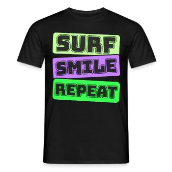 Surf, kitesurf, wakeboard, beach surfers - T-shirt homme - noir - Devant - AI Model Male 178 light (178cm)