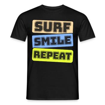 Surf, kitesurf, wakeboard, beach surfers - T-shirt homme - noir - Devant - AI Model Male 178 light (178cm)
