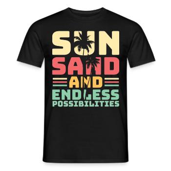 Surf, kitesurf, wakeboard, beach surfers - T-shirt homme - noir - Devant - AI Model Male 178 light (178cm)